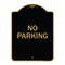 Signmission Designer Series Sign-No Parking 2, Black & Gold Aluminum Sign, 18" x 24", BG-1824-23789 A-DES-BG-1824-23789 - alternate 1